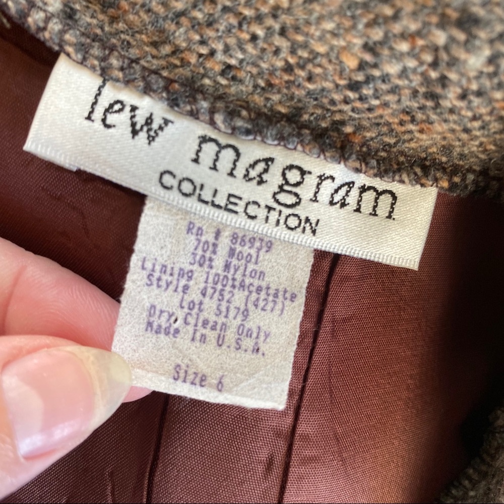 👒 Vintage Lew Magram Neutral Wool Maxi Skirt - Picture 13 of 13